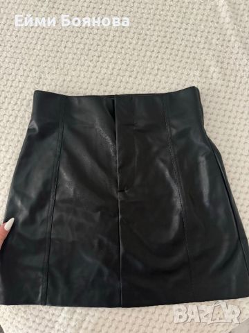 Кожена пола ZARA , снимка 3 - Поли - 46128435