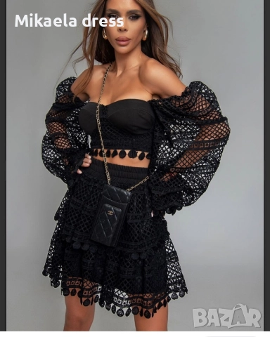 Разкошен и перфектен сет от Nikole Collection в черен цвят. Изключително стилен и впечатляващ компле, снимка 8 - Комплекти - 52150562