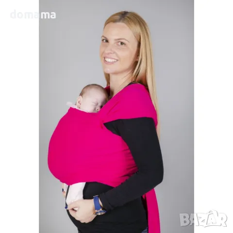 OmniaBaby еластичен слинг едноцветен - Fuchsia, снимка 4 - Кенгура и ранички - 46942782