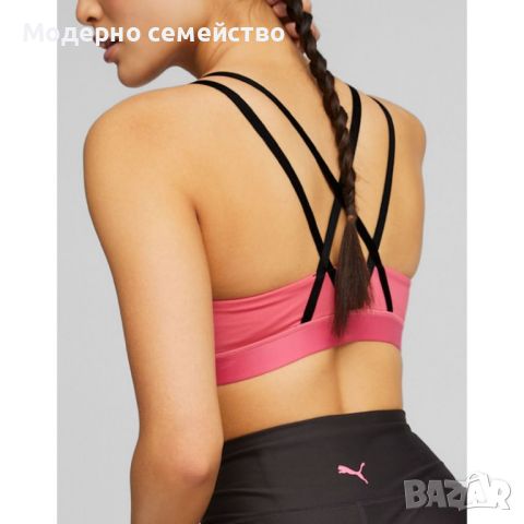 Дамско спортно бюстие puma low impact elite strappy training bra pink, снимка 2 - Потници - 46797705