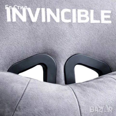 Геймърски стол с регулируема височина, лумбална възглавница и метална основа, снимка 6 - Столове - 53567315