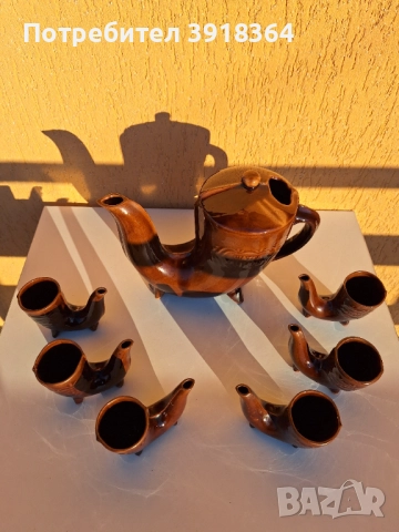 Ретро керамичен сервиз " Шатрата хан Крум", снимка 3 - Сервизи - 52925409