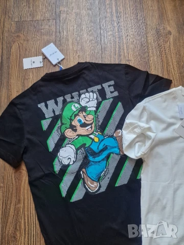 Страхотна мъжка тениска OFF WHITE & MARIO размер S M L XL , снимка 5 - Тениски - 50792263