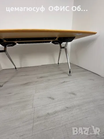 König & Neurath Summa конферентна маса, клен, 200 x 120 см – лодкова форма , снимка 7 - Маси - 49832528