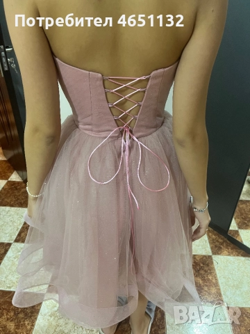 Официална/бална рокля; розова; ХS, снимка 2 - Рокли - 52416510