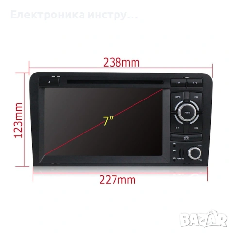 7″ Android мултимедия AW за Audi A3 / S3 / RS3 (2002–2012) Копчета вдясно, снимка 5 - Аксесоари и консумативи - 53958644