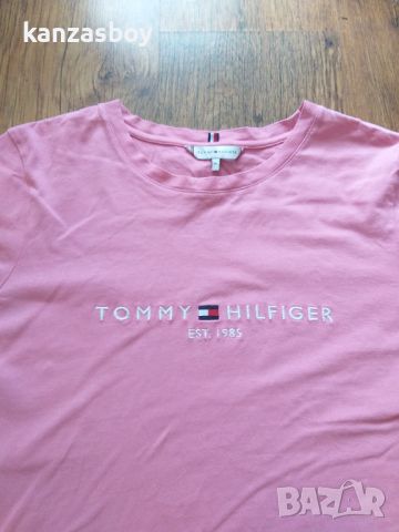 Tommy Hilfiger Essential Crew Neck Logo - страхотна дамска тениска М, снимка 3 - Тениски - 46125955