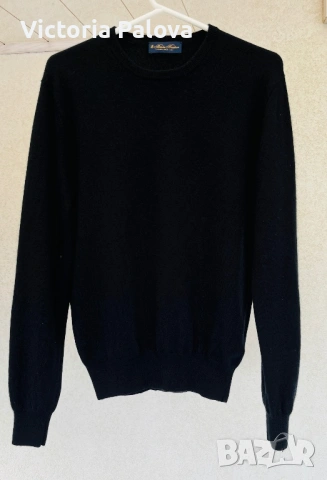 Brooks Brothers черен пуловер 100% скъп кашмир унисекс