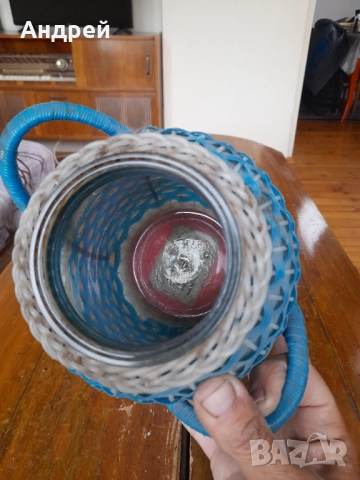 Стар плетен буркан #4, снимка 6 - Други ценни предмети - 52079801