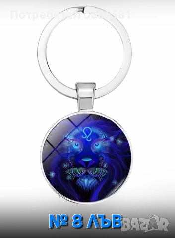 Стилни Ключодържатели със Зодии(кръгли) – Перфектният Подарък за всички възрасти, снимка 9 - Други - 44759520