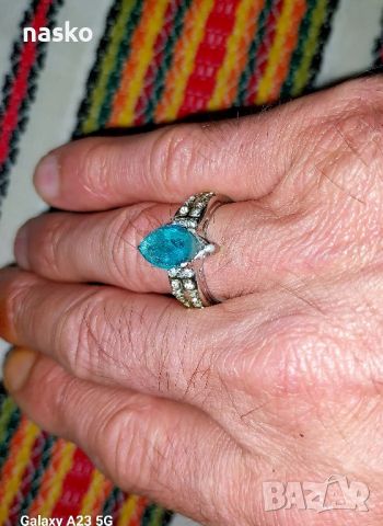 Дамски пръстен с циркони, снимка 8 - Антикварни и старинни предмети - 46431328
