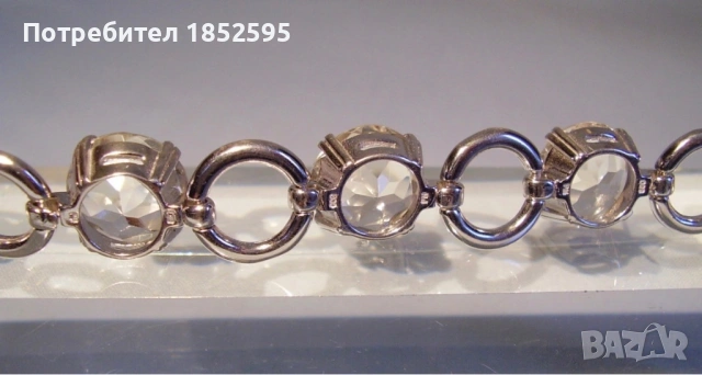 Сребърна гривна и пръстен с планински кристал, снимка 6 - Пръстени - 54277922