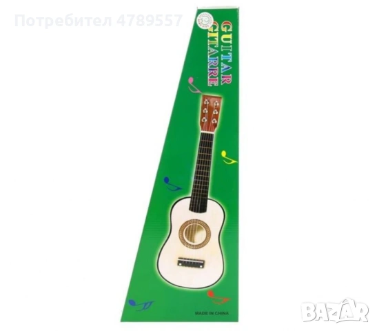 Детска дървена класическа китара, снимка 4 - Музикални играчки - 54195219