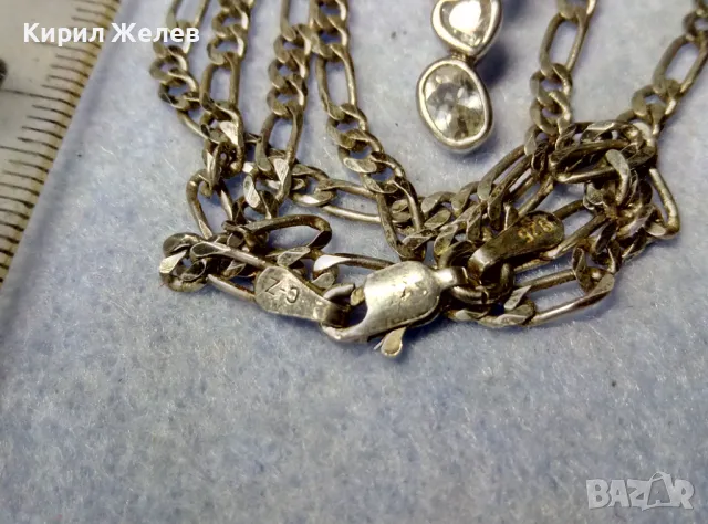 СКЪПОЦЕНЕН СРЕБЪРЕН КРЪСТ със СРЕБЪРНА ВЕРИЖКА РОДИРАНО СРЕБРО 925 C-Z с ЛАБОРАТОРЕН МОЙСАНИТ 41842, снимка 14 - Колиета, медальони, синджири - 49328506