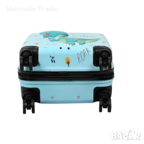 Детски куфар Mercado Trade, 3D, ABS, Динозавър, Зелен, снимка 4 - Куфари - 47254748