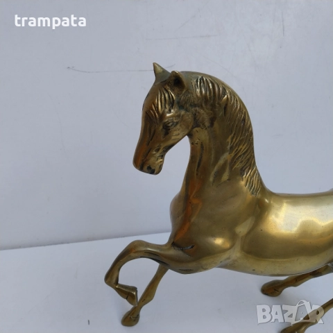 ТОП ОФЕРТА   Стара немска Месингова фигура на КОН , снимка 2 - Антикварни и старинни предмети - 52298781