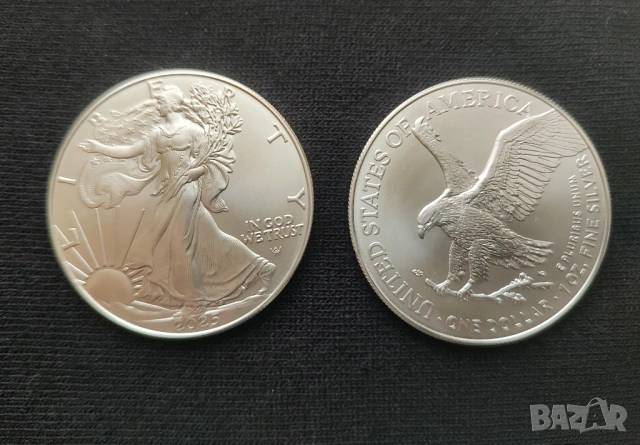 Ексклузивен комплект "Петте класики"-Сет - 5 Сребърни инвестиционни монети по 1 тройунция – 2025 г.!, снимка 5 - Нумизматика и бонистика - 53450843