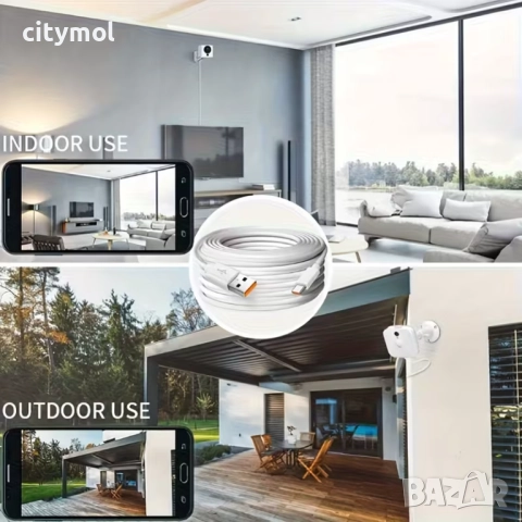 TYPE C кабел за видеокамери, GSM и др. - 10 метра, снимка 2 - USB кабели - 52654829