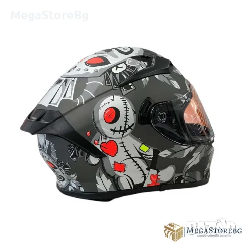 Каска за мотор 108 - размер XL - Matt Grey 4, снимка 7 - Аксесоари и консумативи - 50576804