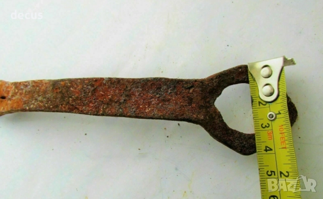 Антична кована желязна дръжка за врата с лост, снимка 3 - Антикварни и старинни предмети - 51456151