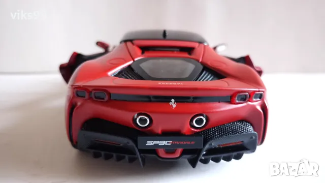 2019 Bburago Ferrari SF90 Stradale - Мащаб 1:24, снимка 4 - Колекции - 49388417