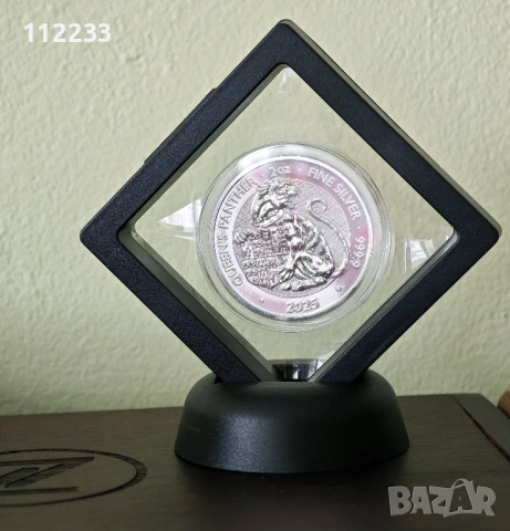 Кралски Тюдорски зверове: Пантера 2 унции сребърна монета, снимка 3 - Нумизматика и бонистика - 53119145