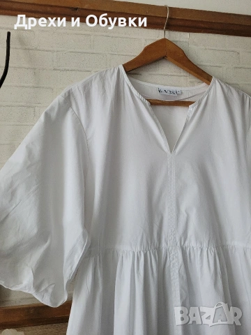 Бяла лятна рокля памучна материя , снимка 9 - Рокли - 54235168