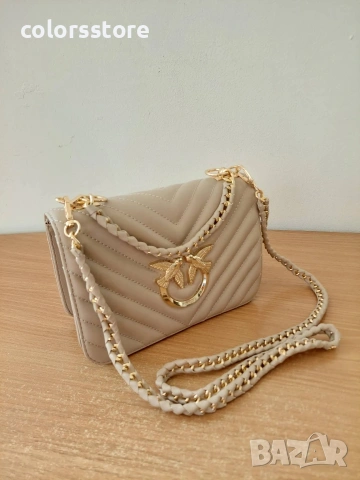 Бежова чанта Pink⛔️ - SG7705, снимка 1 - Чанти - 38068339
