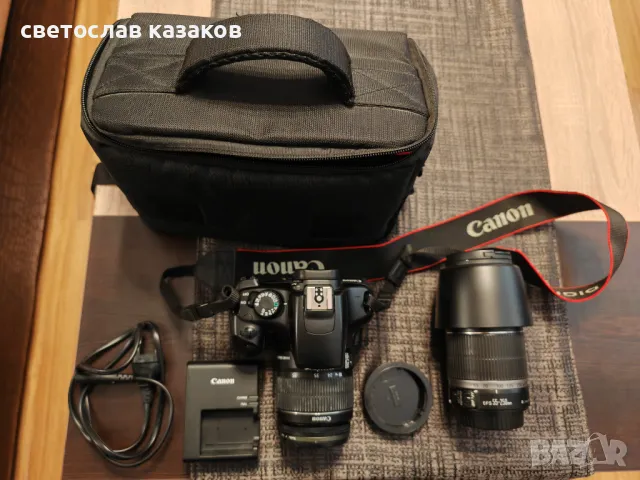 Canon EOS 1100D + обектив и аксесоари, снимка 1 - Фотоапарати - 47573152