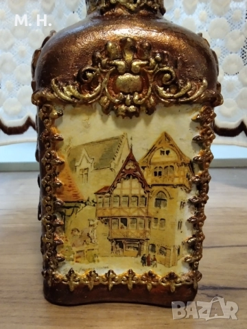 Ръчно декорирана бутилка , снимка 7 - Декорация за дома - 52863110