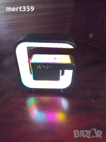 RGB LED лампа с безжично зареждане Bluetooth високоговорител, снимка 5 - Друга електроника - 51946556