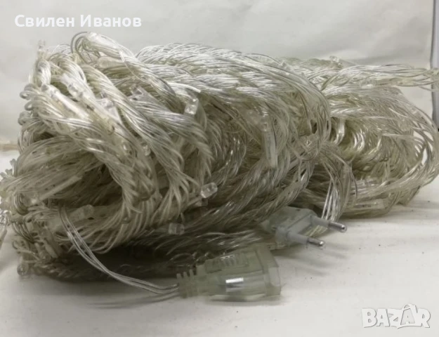 Коледна завеса от лампички / Цветове - Студено бяло, топло бяло, шарено. / 320лед светлини, дължина , снимка 11 - Лед осветление - 51390303