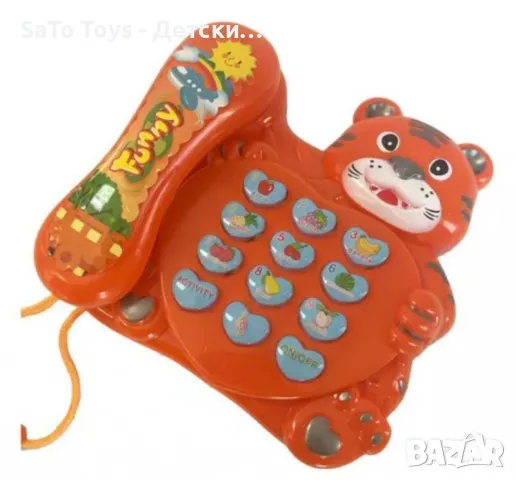 Музикален телефон Тигър – Образователна играчка за деца, снимка 3 - Музикални играчки - 50019624