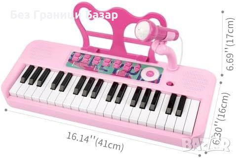 Нова играчка Учебно Пиано с 37 Клавиша и Микрофон за Деца, снимка 6 - Други - 45176320