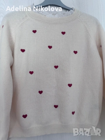 Пуловер с дантела, снимка 4 - Блузи с дълъг ръкав и пуловери - 53484812