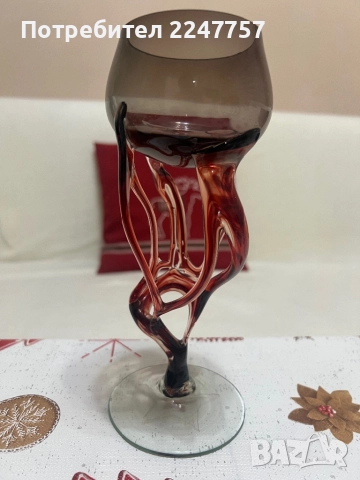 Кристална чаша, снимка 4 - Антикварни и старинни предмети - 52621318