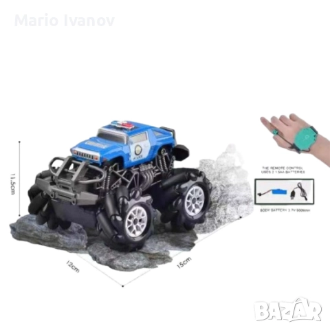 Полицейски джип с управление с жестове чрез часовник, снимка 4 - Коли, камиони, мотори, писти - 52836730