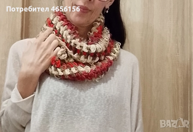 Шалове снуд или шал-яка + подарък+ доставка 28 лв, снимка 17 - Шалове - 52561093