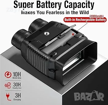 Бинокъл GeowFiiTech 4K за нощно виждане, мини очила за нощно виждане, снимка 4 - Друга електроника - 49634857