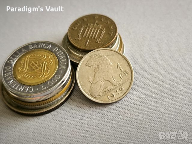 Монета - Белгия - 1 франк | 1939г.