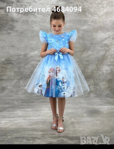 Рокля Елза и Ана размери 104-128см, снимка 3 - Детски рокли и поли - 53110992