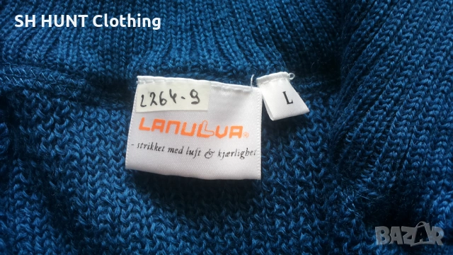 LANULLVA Hustadvika 2.0 Wool Sweater Half Zip Arctic Blue 100% Merino Wool разм L термо блуза - 2213, снимка 12 - Екипировка - 53612229