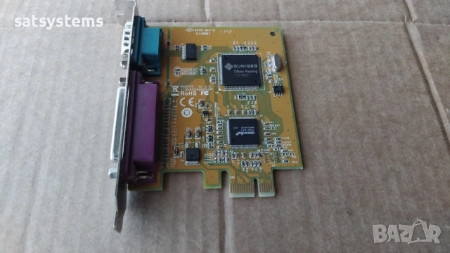 SUNIX MIO5469A Multi-I/O RS-232 Serial & Parallel PCI-Е Expansion Card, снимка 5 - Други - 53928570