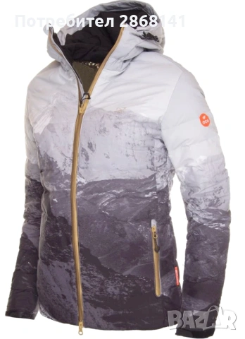 212117 of Sweden пухена ски яке с Recco етикет и златна подплата XXL