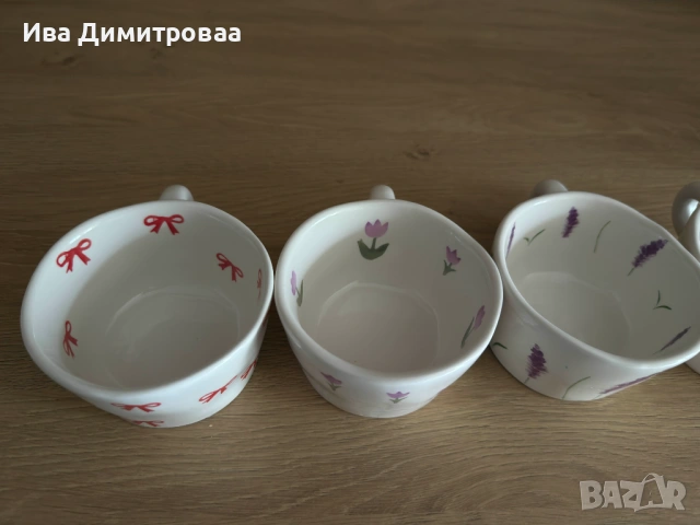 Комплект керамични чашки за кафе/чай , снимка 3 - Чаши - 54291568