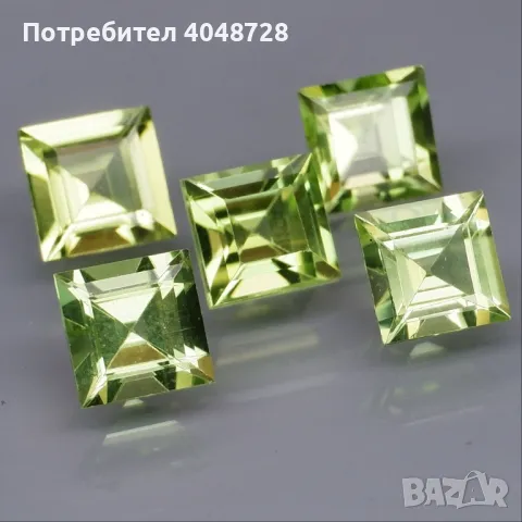 5бр. Естествен Перидот - 3.18ct. - Пакистан, снимка 2 - Други - 47319171