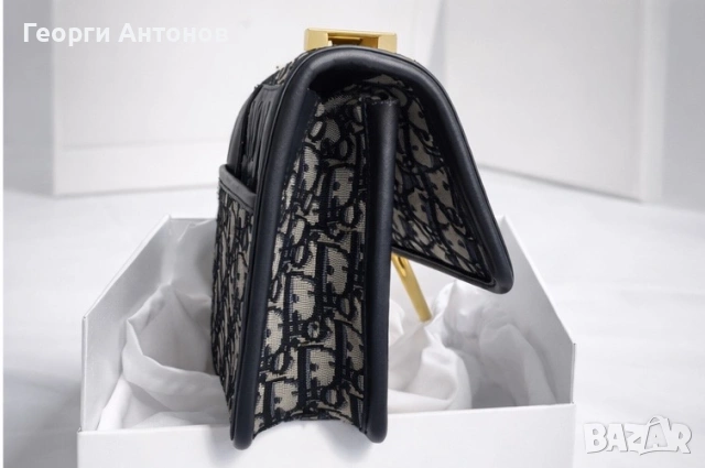 Елегантна дамска чанта Blue Dior Oblique Jacquard, снимка 4 - Чанти - 53050017