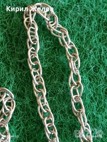 Сребърен синджир красива плетка стилен дизайн майсторска изработка 53015, снимка 5 - Колиета, медальони, синджири - 53778666