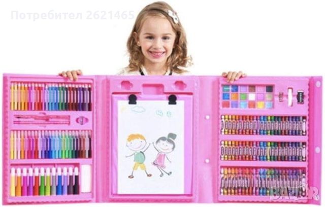 Голям Art Set Детски комплект за рисуване от 208 части, снимка 2 - Рисуване и оцветяване - 45496868