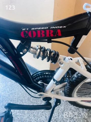 Велосипед RDB Coora, Full suspension, 26 гнча. Оборудвано Shimano, 21 скорости. Черен Червен (COBRA2, снимка 7 - Индустриална техника - 51667347